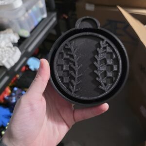 Checkered Baseball Freshie Mold