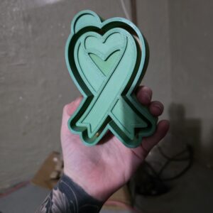 Heart Awareness Ribbon Freshie Mold